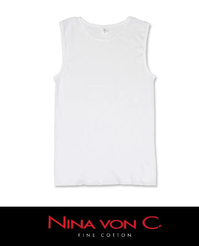 Loungewear - style men's robes for casual daysCotton Knit Sleeveless Tank Top Undershirt