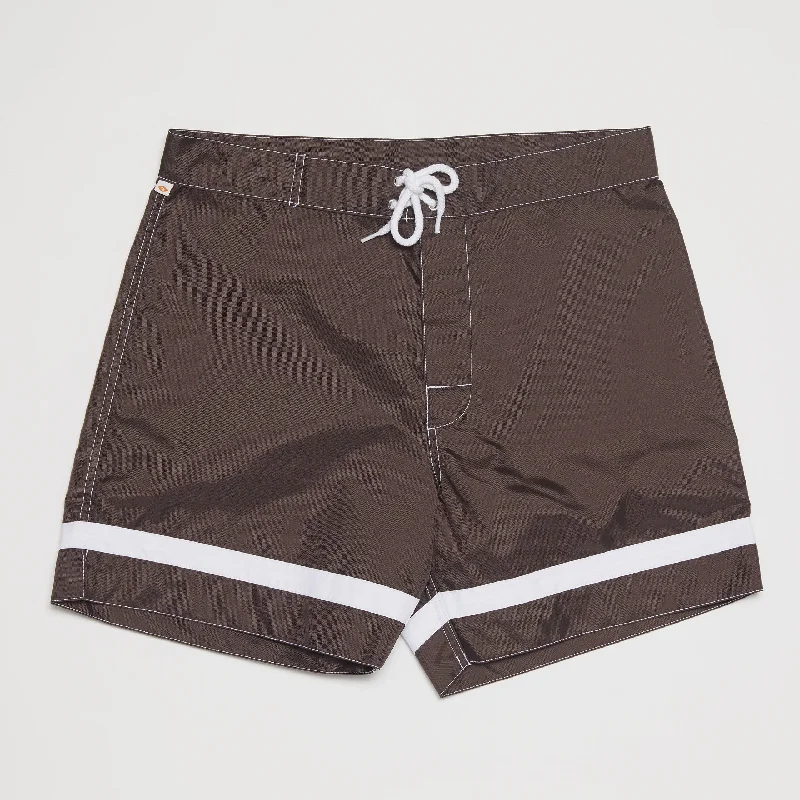 Patterned men's trunks, like camo or dotsCrossbar Weave Trunks (Coffee)