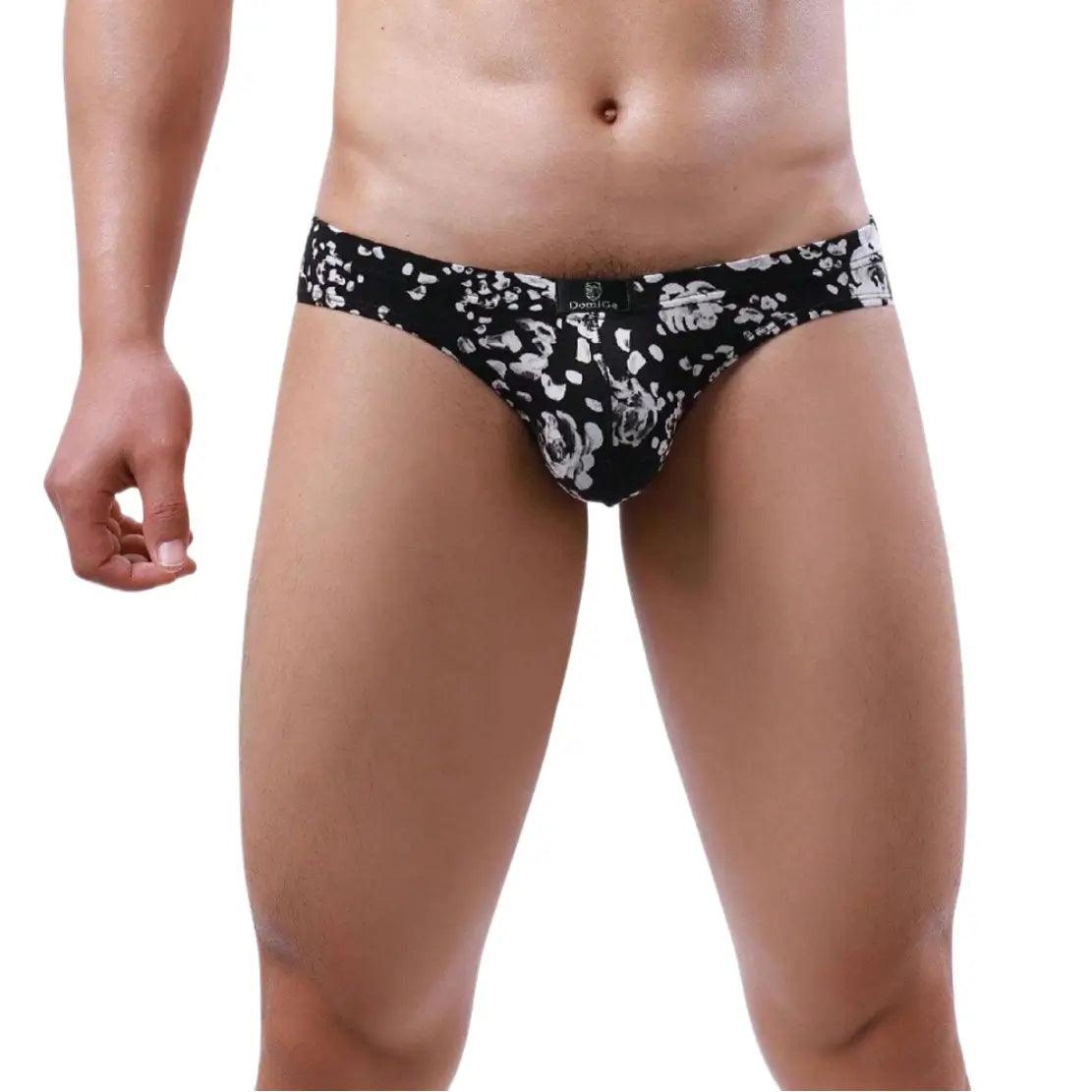 Silky men's briefs for a luxurious feelDomiGe Men's Low Rise Briefs Sexy Undies Pouch Briefs of Men