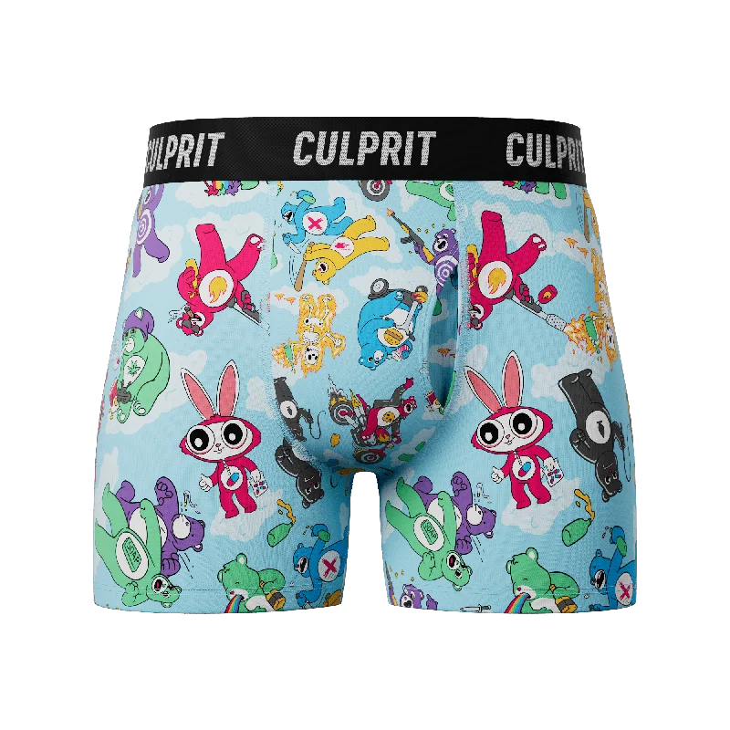 Solid - color men's boxer briefs in classic huesDon't Care Bears 🌈 Boxer Briefs w/ fly Solid - color men's boxer briefs in classic huesDon't Care Bears 🌈 Boxer Briefs w/ fly