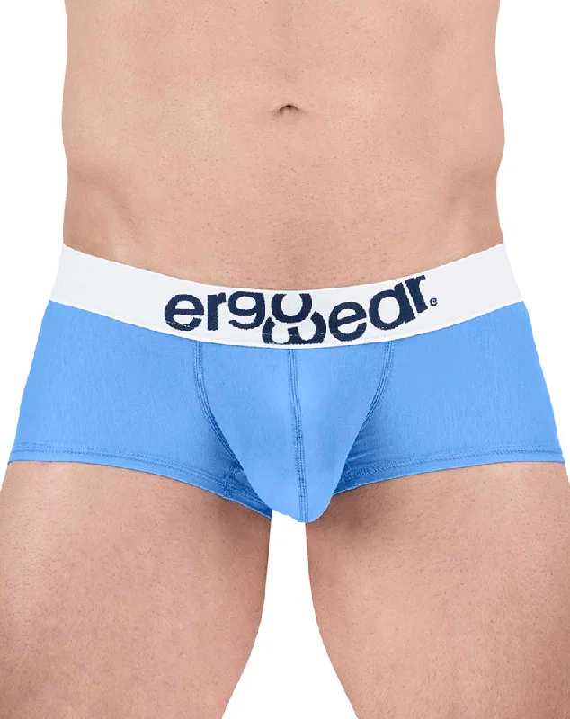 Printed men's trunks with eye - catching motifsErgowear Ew1713 Max Cotton Trunks Light Blue