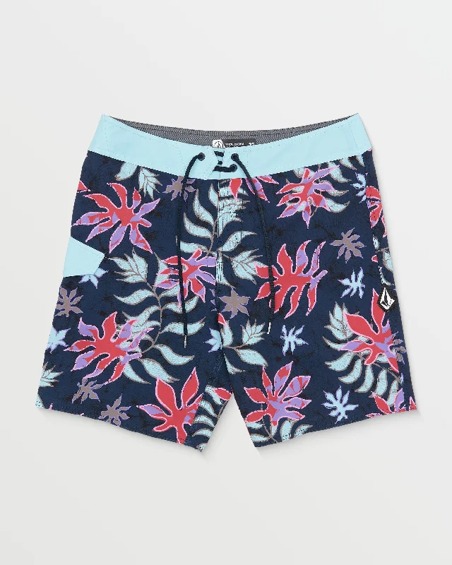 Stretch - lycra men's trunks for flexibilityFloral Motion Mod-Tech Trunks - Navy