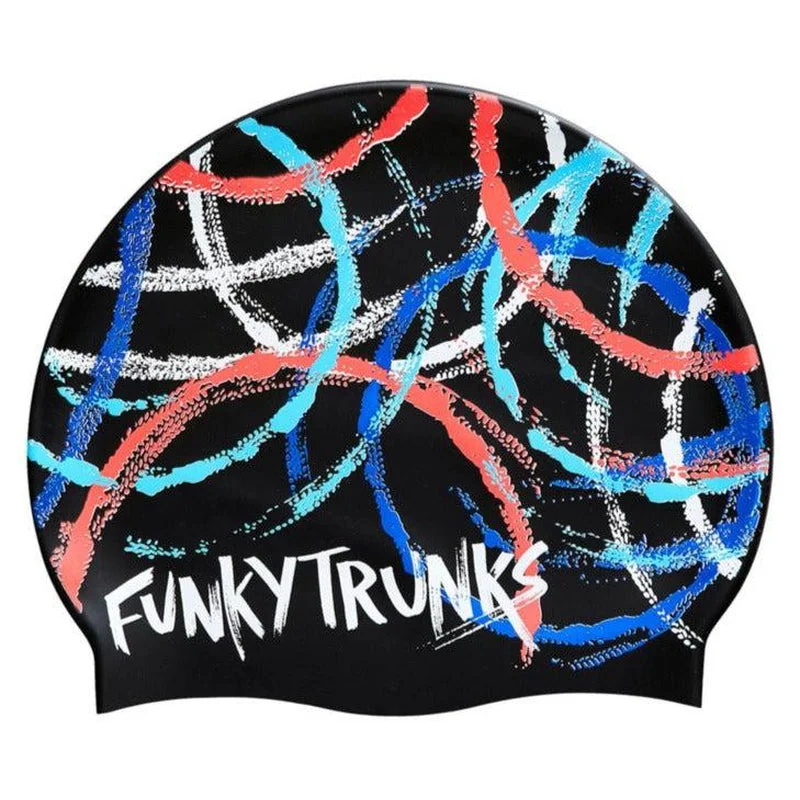 Designer men's trunks with a fashionable edgeFunky Trunks Silicone Swim Cap | Spin Doctor