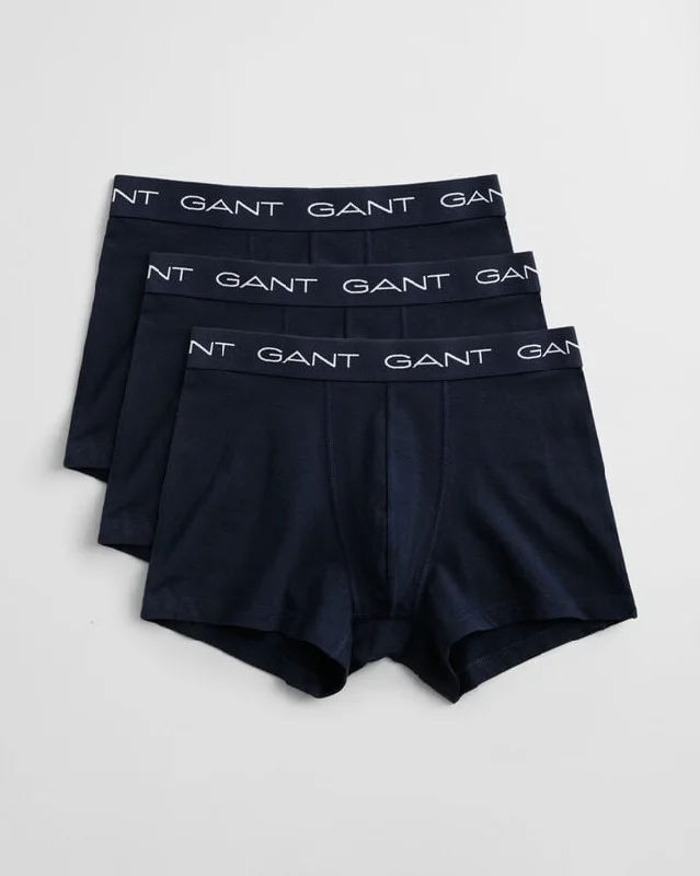 Low - rise men's trunks for a trendy lookGant 3 Pack Stretch Cotton Trunks - Marine