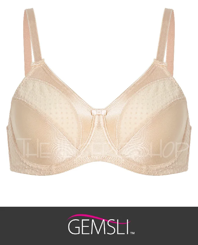 Luxury men's silk robes for a spa - like experienceGemsli BR200 Dot Mesh Minimizer Underwire Bra
