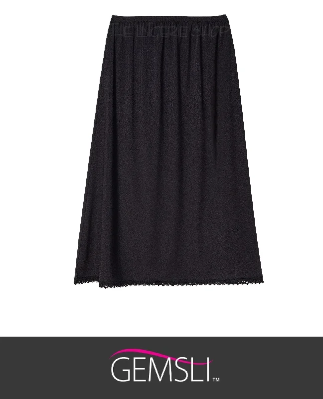 Short - style men's robes for a modern lookGemsli HK300 Nylon Half Slip with Lace Black