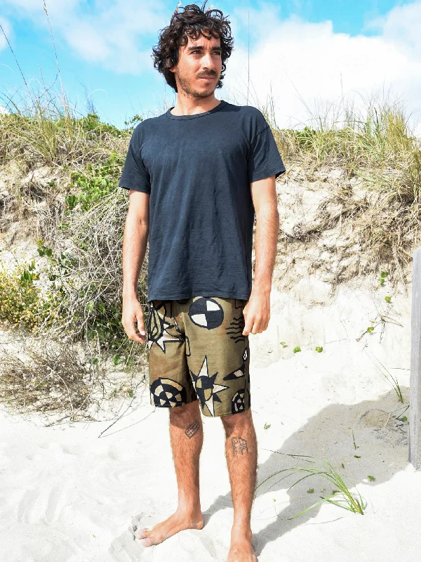 Solid - color men's trunks in various shadesGeo Stoney Trunks - Service Green