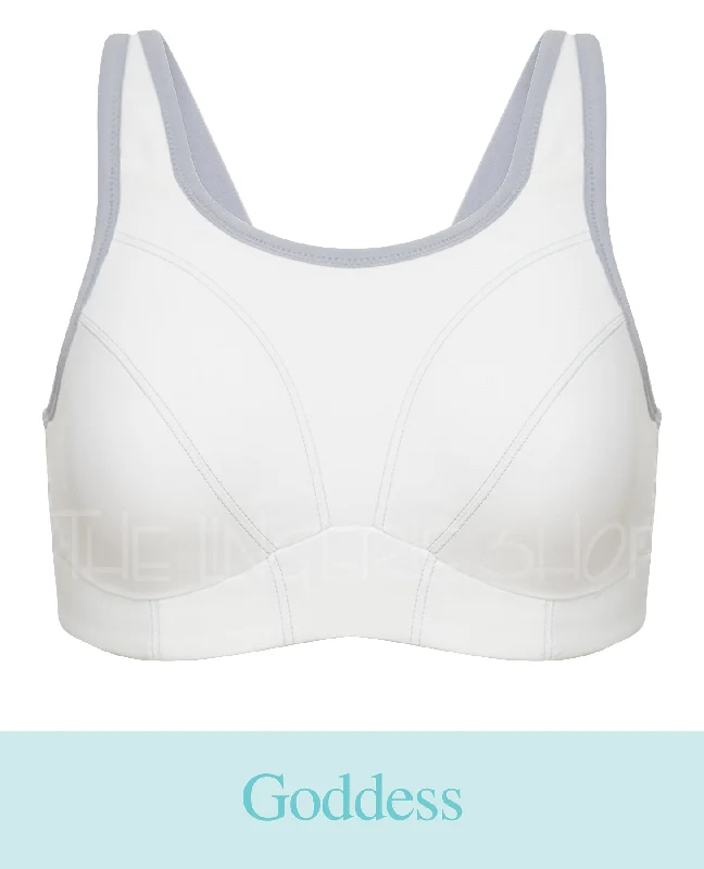Loungewear - style men's robes for casual daysGoddess GD6910WHE Sport Wireless Sports Bra