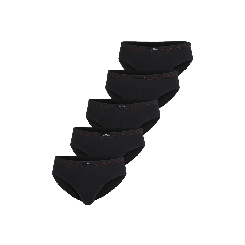 Soft cotton men's briefs for ultimate comfortGötzburg Sport Briefs 5 Pack - Black