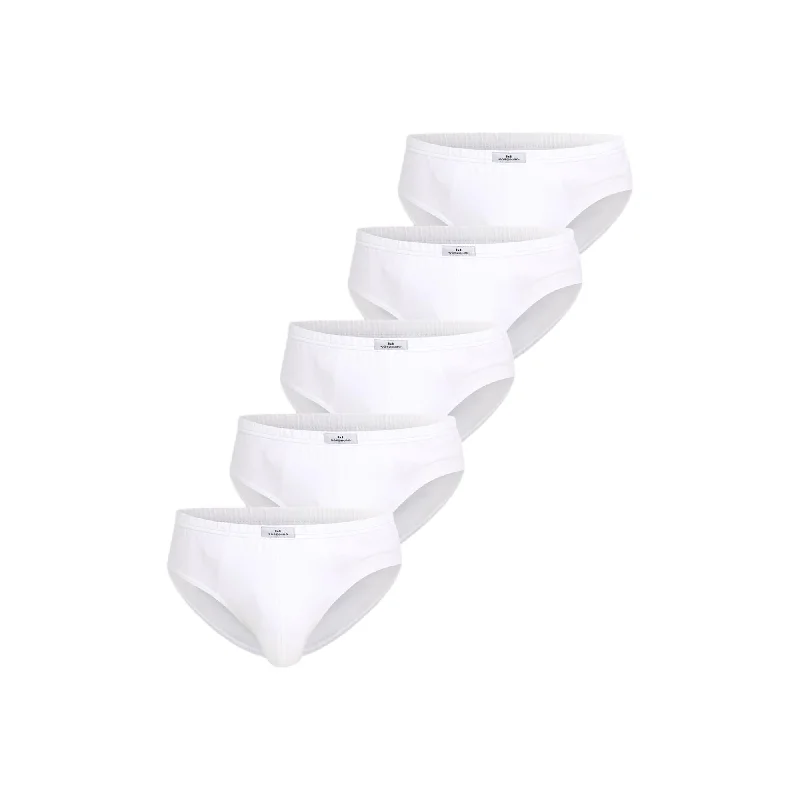 Vintage - style men's briefs for a retro lookGötzburg Sport Briefs 5 Pack - White