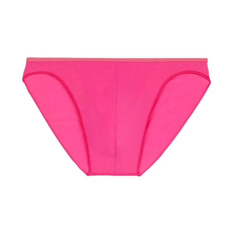 Men's briefs with a lace trim for a touch of flairHOM Plumes Micro Brief - Pink