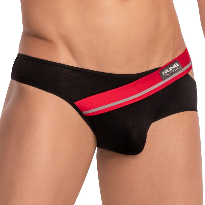 Men's briefs with a lace trim for a touch of flairHung HGJ014 Ivan Brief