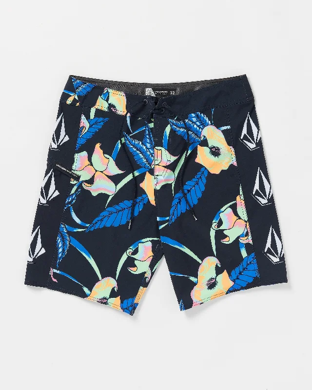 Men's trunks with a reinforced crotch areaIconic Floral Mod-Tech Trunks - Navy