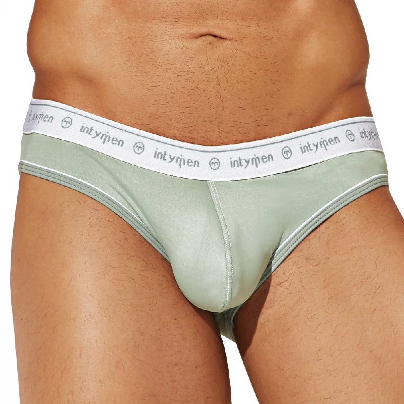 Cotton - blend men's briefs for added stretchIntymen INJ086 See Through Back Brief