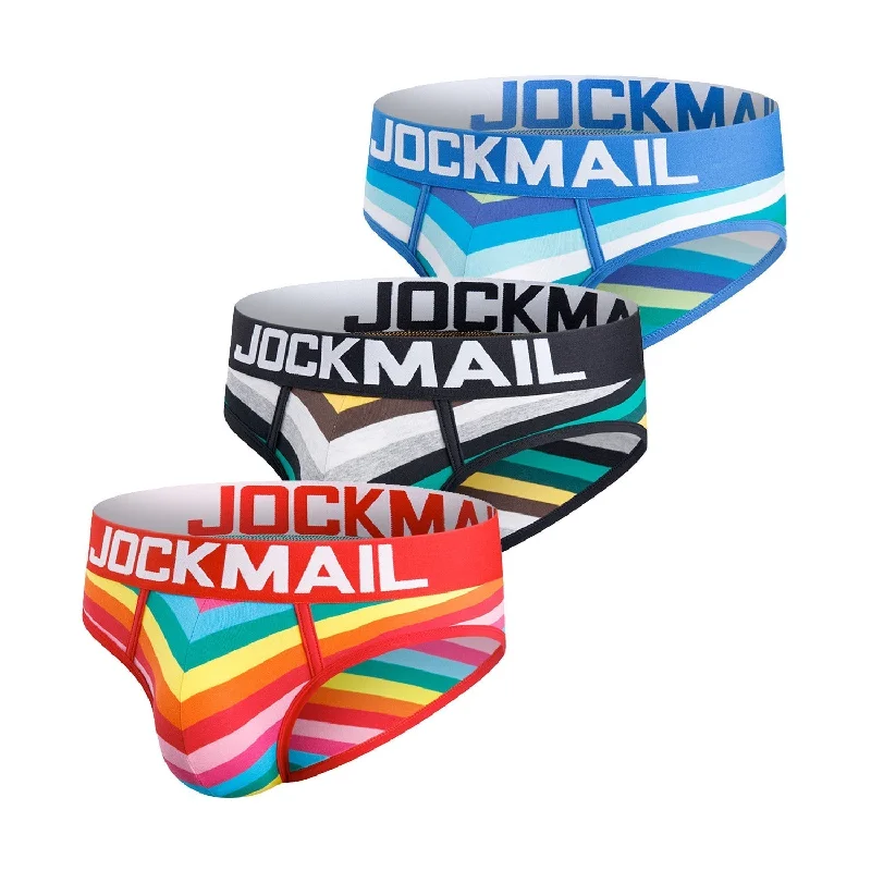 Organic men's briefs for an eco - friendly choiceJockmail Striped Briefs 3-Pack
