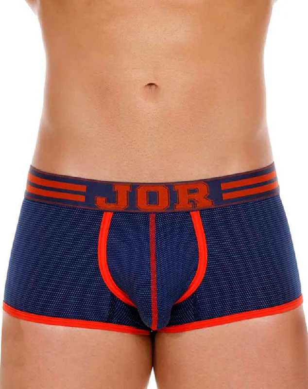 Patterned men's trunks, like camo or dotsJor 2056 College Trunks Blue