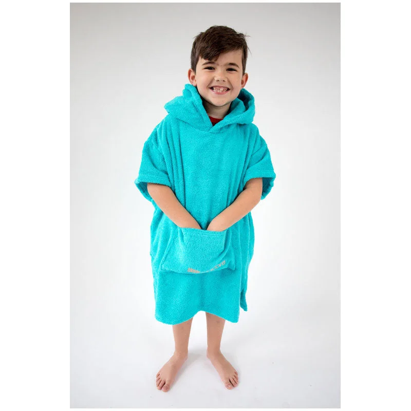 Men's robes with a hidden button closureKids Changing Robe - Aqua