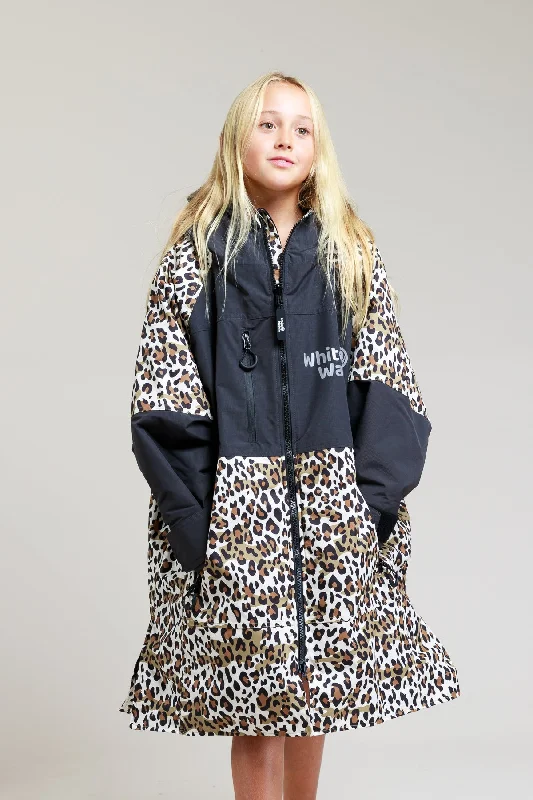 Short - style men's robes for a modern lookKids Hard Shell Robe  - Leopard Print