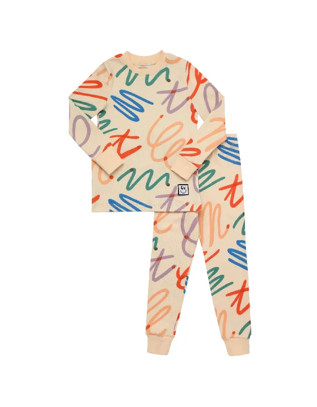 Water - resistant men's robes for post - shower useKids Pima Cotton Crayon Box Pajamas Legging Playwear Set Multi