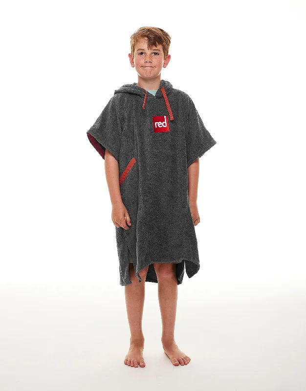 Long - length men's robes for full - body coverageKids Towelling Change Robe - Grey