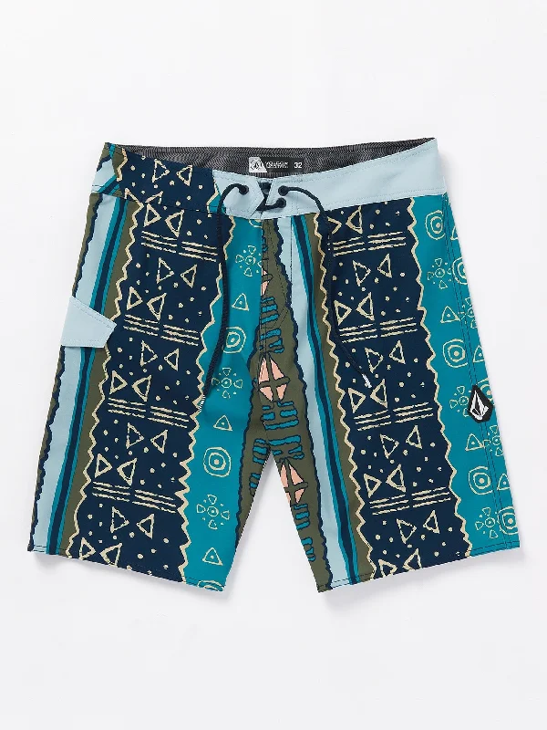 Mesh - back men's trunks for ventilationLido Print Mod-Tech Trunks - Ocean Teal