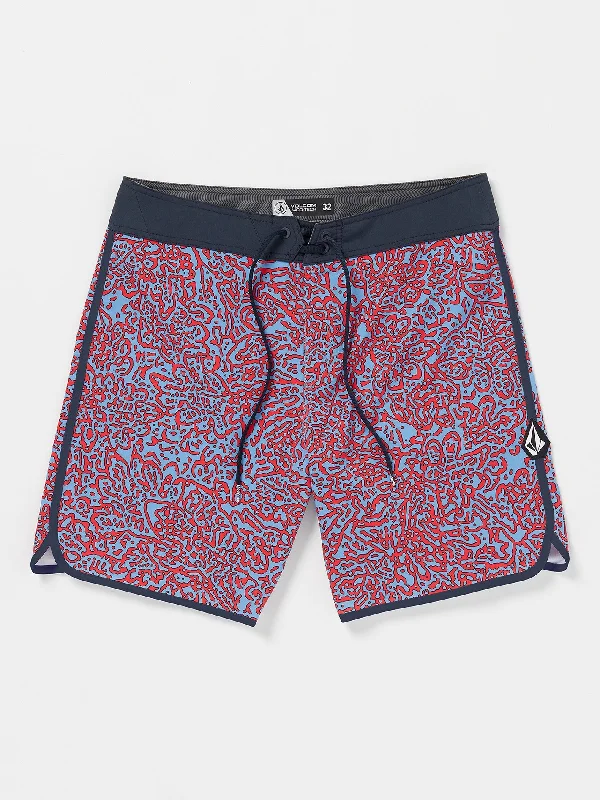 Men's trunks with a contoured pouch designLido Print Scallop Mod-Tech Trunks - Flash Red