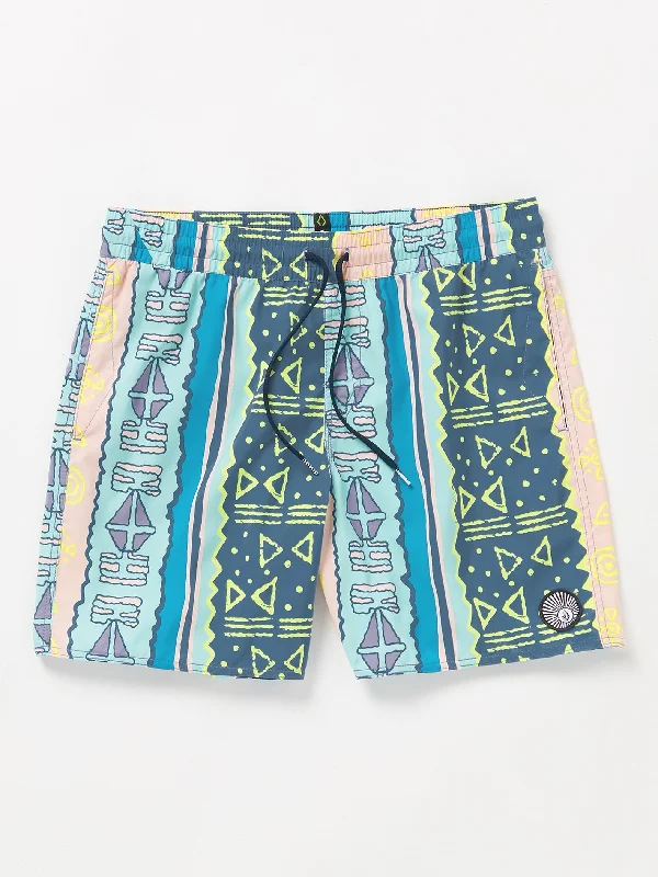 Patterned men's trunks, like camo or dotsLido Print Trunks - Crete Blue