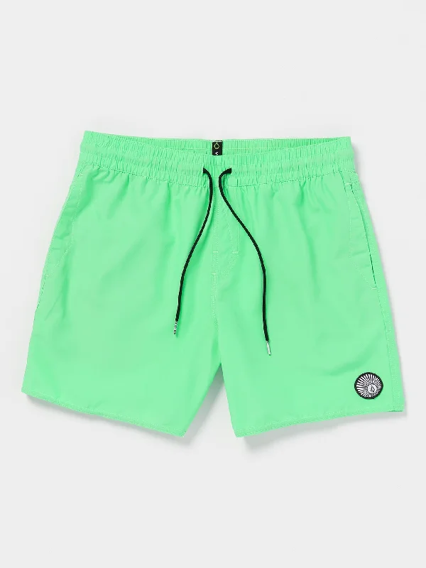 Men's trunks with a wide elastic waistbandLido Solid Elastic Waist Trunks - Mysto Green