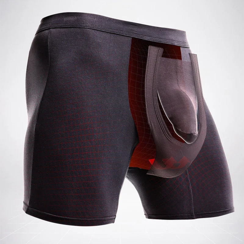 Breathable men's trunks for all - day wearLong Leg Style Modal Separate Men's Underwear