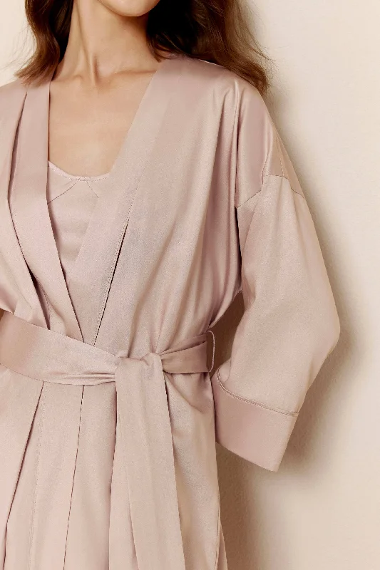 Embroidered men's robes for a touch of eleganceLyocell Long Pajama Robe