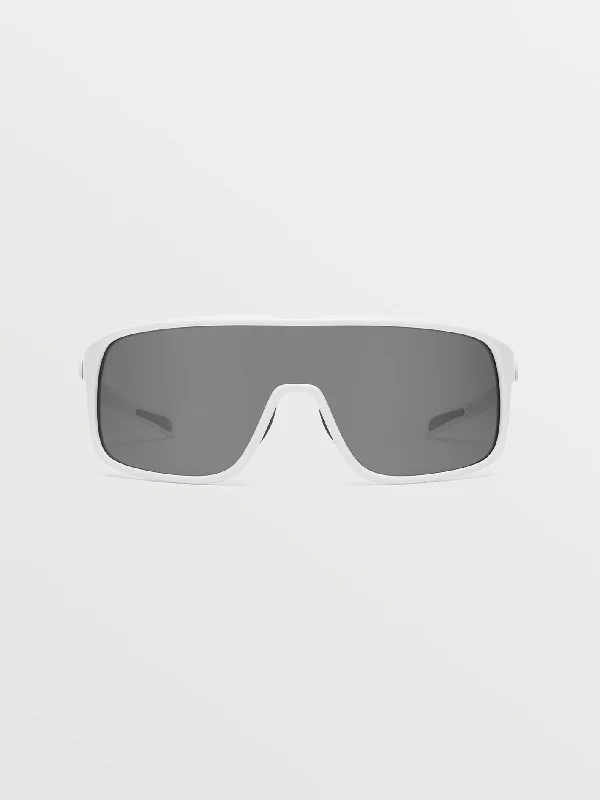 Men's trunks with a quick - dry fabricMacho Sunglasses - Gloss White/Silver Mirror
