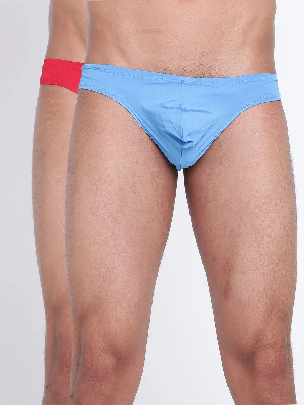 Men's briefs with a double - layer pouch for extra protectionMagic Flash thong Basiics by La Intimo ( Pack of 2 )