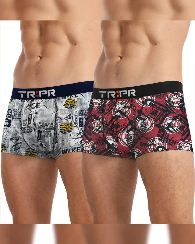 Cotton men's trunks for a comfortable fit(Pack Of 2) Mens Printed Trunks / Multicolor