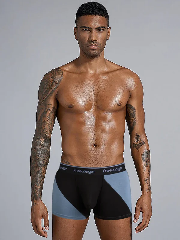 Low - rise men's trunks for a trendy lookFreeLonger Men's Big Pouch Breathable Seamless Trunks