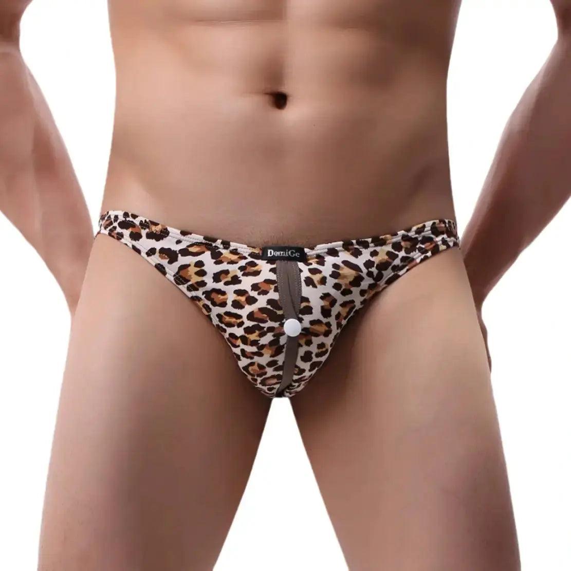 Soft cotton men's briefs for ultimate comfortDomiGe Men's Briefs with Flexible Waistband Easy-Access Front Open Button