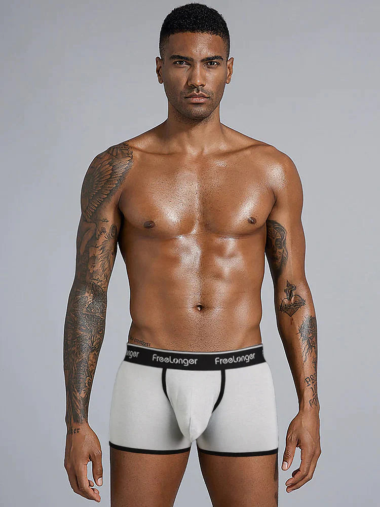 Organic men's trunks for an eco - conscious optionFreeLonger Men's Microfiber Covered Silky Touch Trunks