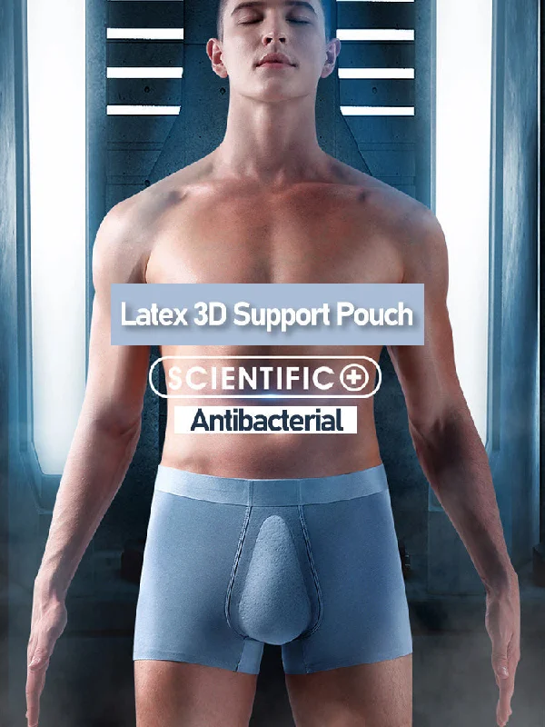Soft - touch men's trunks for a gentle feelMens Organic Latex Support Pouch Boxer Briefs