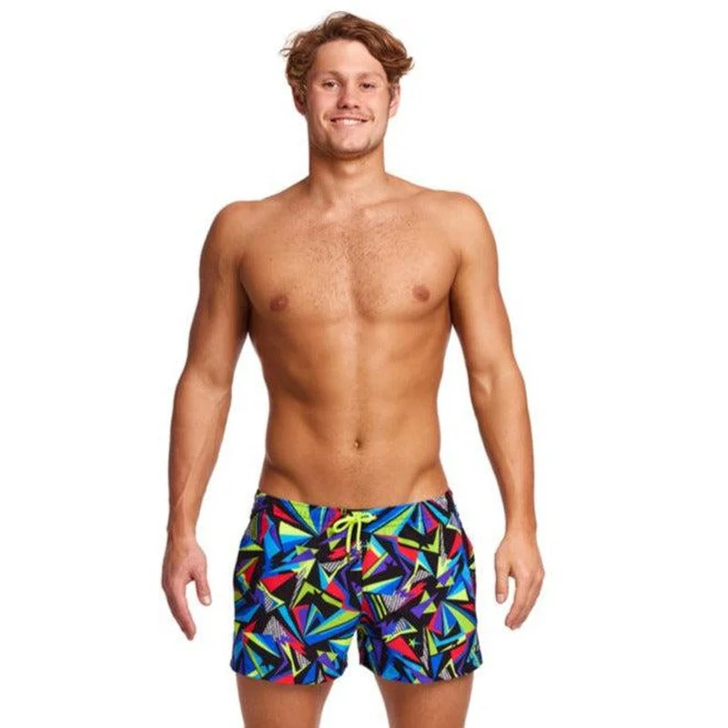 Stretch - lycra men's trunks for flexibilityFunky Trunks Mens Shorty Shorts | Beat It