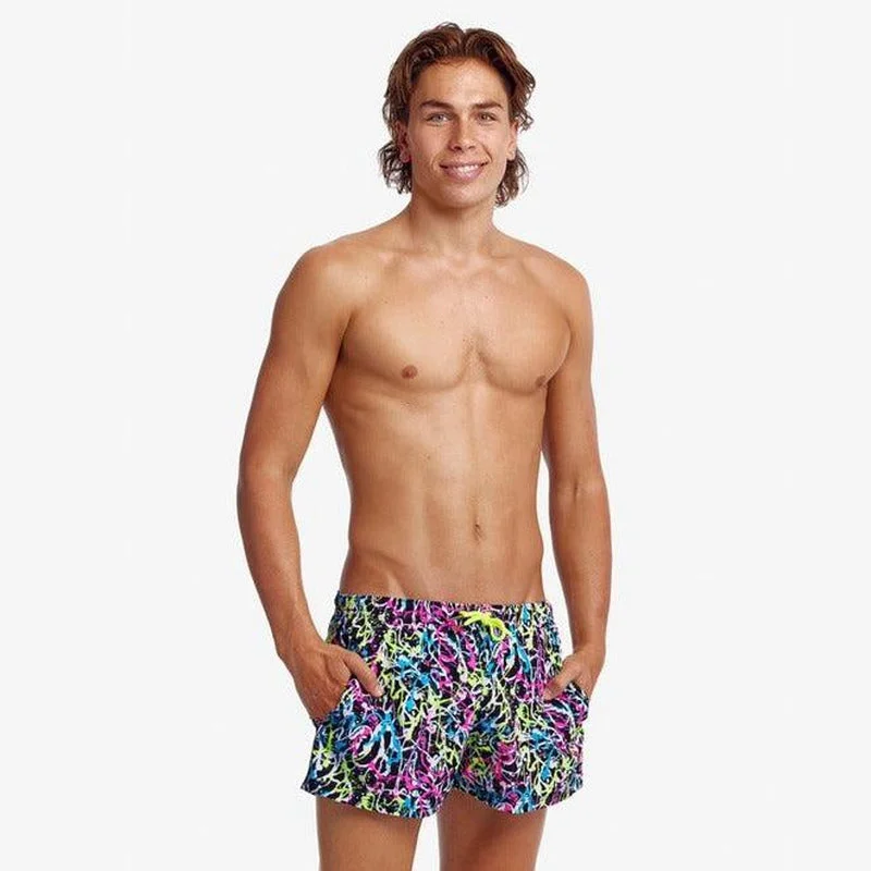 Mesh - back men's trunks for ventilationFunky Trunks Mens Shorty Shorts | Messed Up