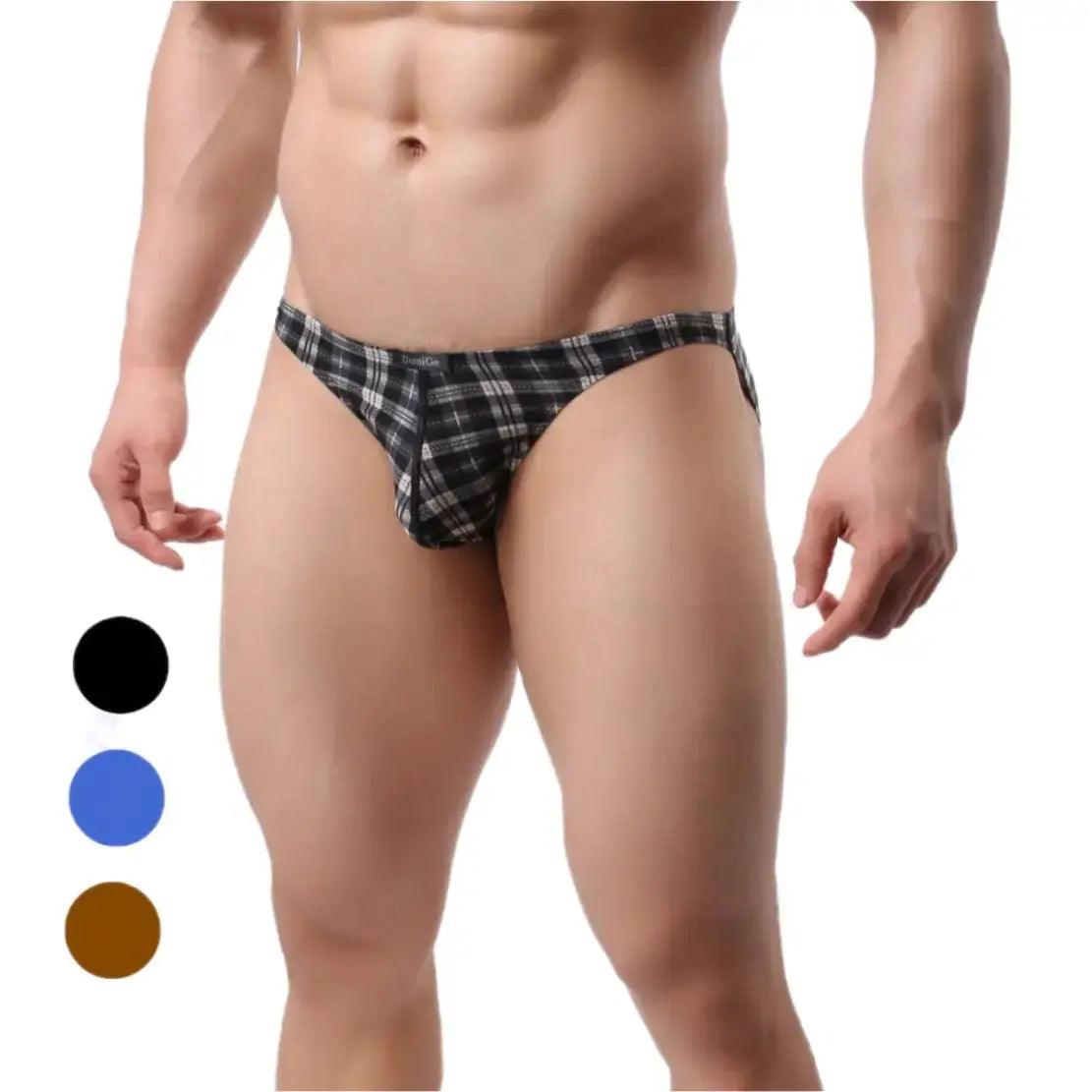 Men's briefs with a double - layer pouch for extra protectionDomiGe Men's Low-Rise Briefs Quick-Dry Polyester Blend Male Underwear