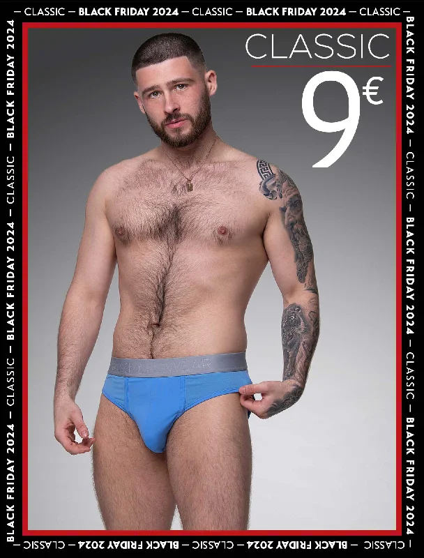 Antimicrobial men's briefs for hygieneMesh Panel Briefs - Coastal Blue
