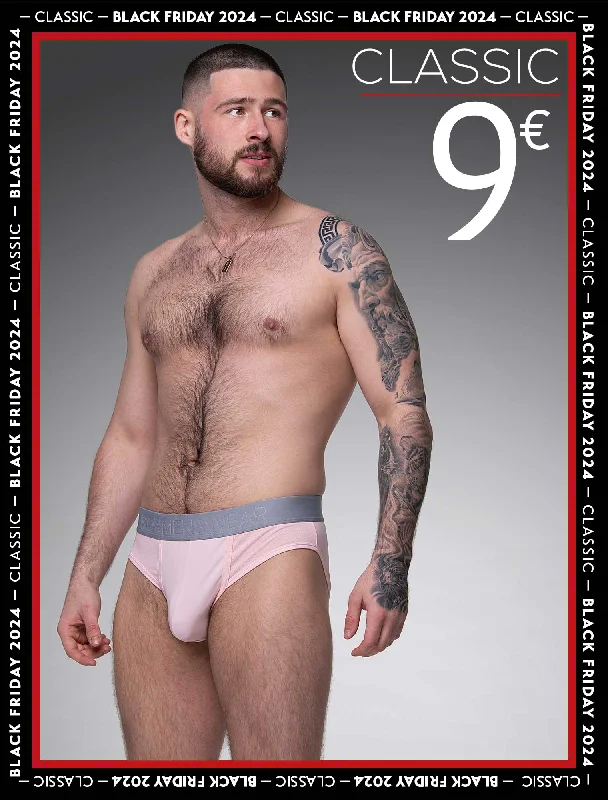 Bright - colored men's briefs for a bold statementMesh Panel Briefs - Peninsula Peach