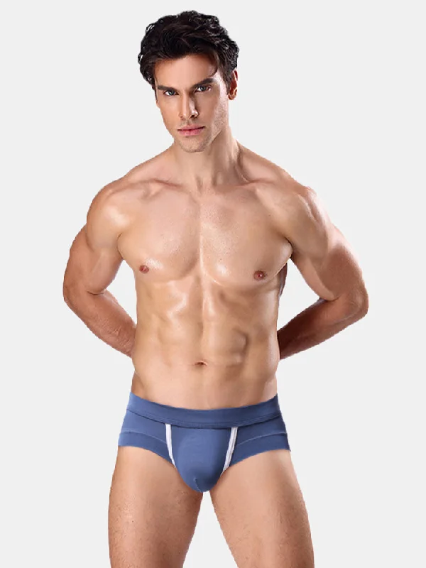 Low - cut men's briefs for a discreet appearance4 Pack Modal Breathable Underwear U Convex Pouch Briefs