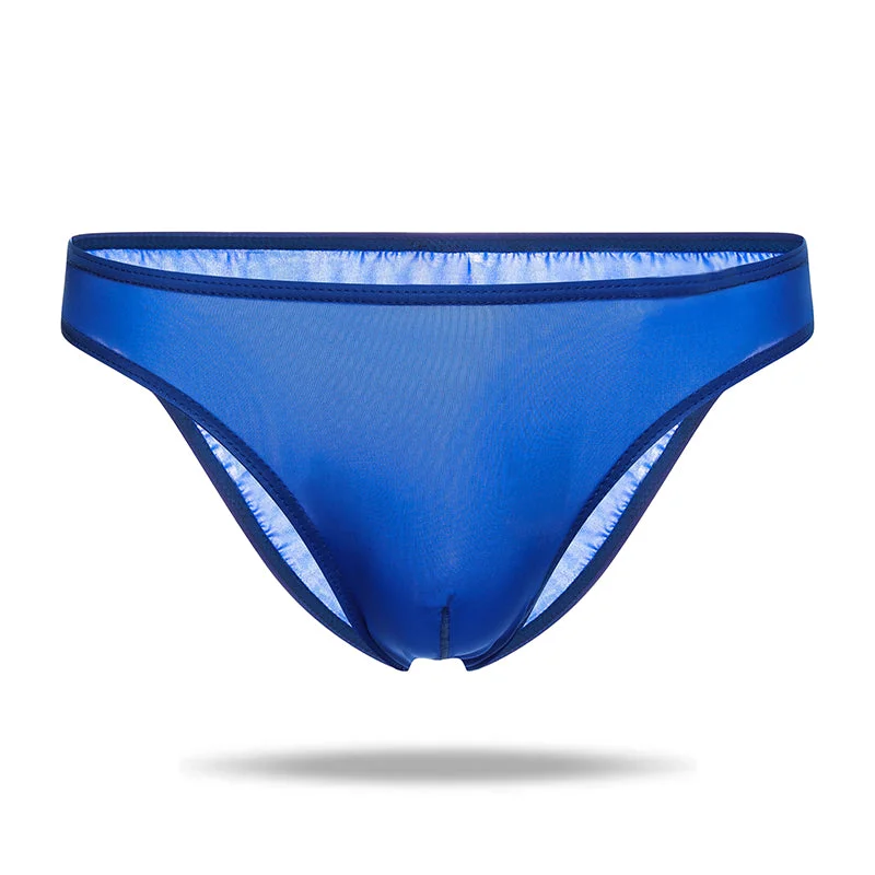 Silky men's briefs for a luxurious feelMulit-Color Ice Silk Cool Half Transparent Men's Brief