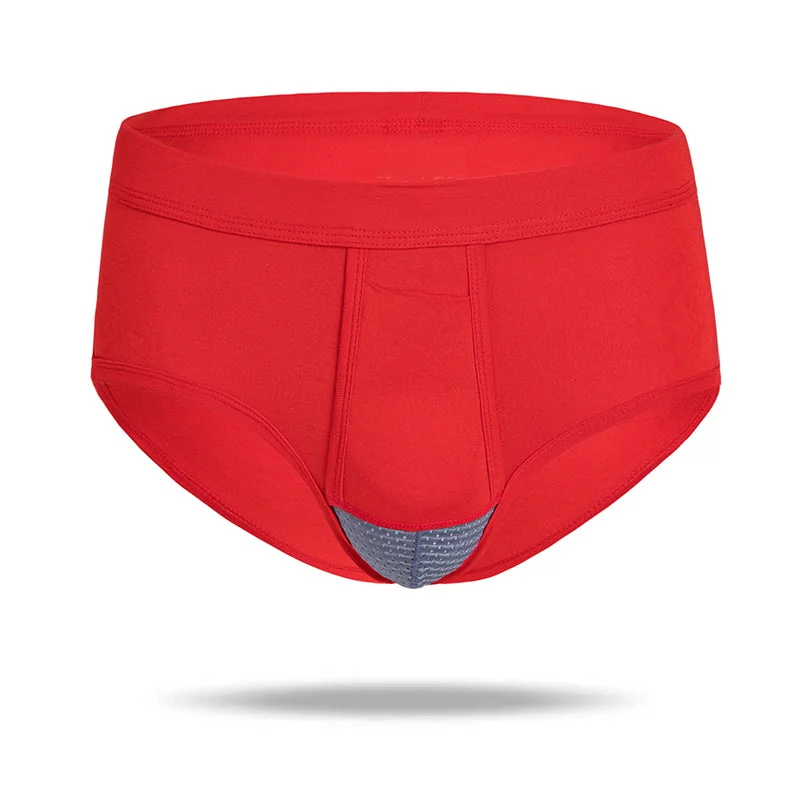 Seamless men's briefs for a smooth look under clothesNewest Design Micro Modal Dual Pouch Men's Brief