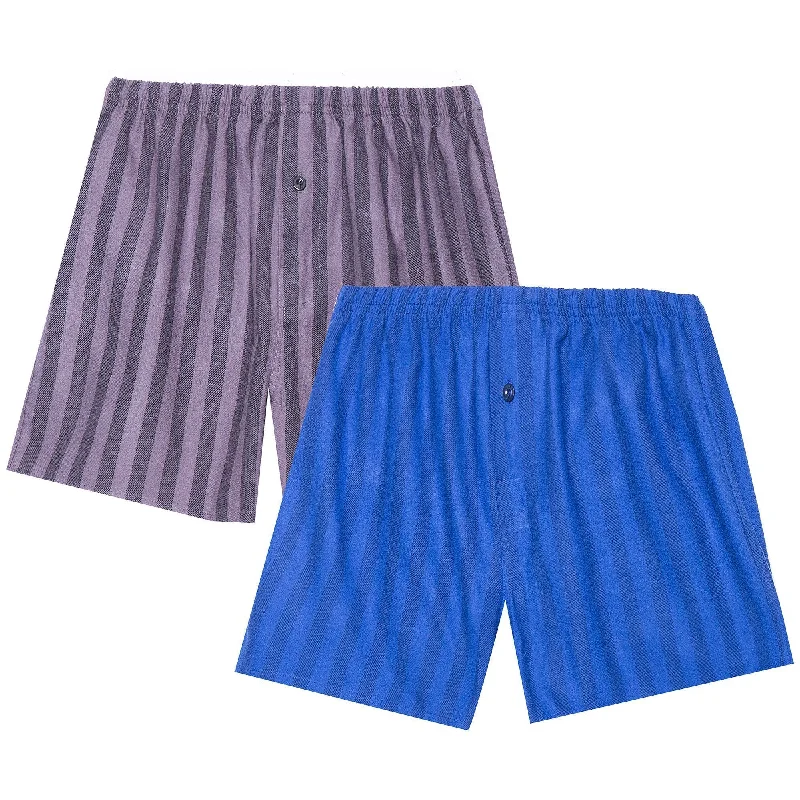 Fleece men's robes for cozy winter nights at homeMen's 100% Cotton Flannel Boxers - 2 Pack - Stripes Tonal Blue/Black-Grey Fleece men's robes for cozy winter nights at homeMen's 100% Cotton Flannel Boxers - 2 Pack - Stripes Tonal Blue/Black-Grey