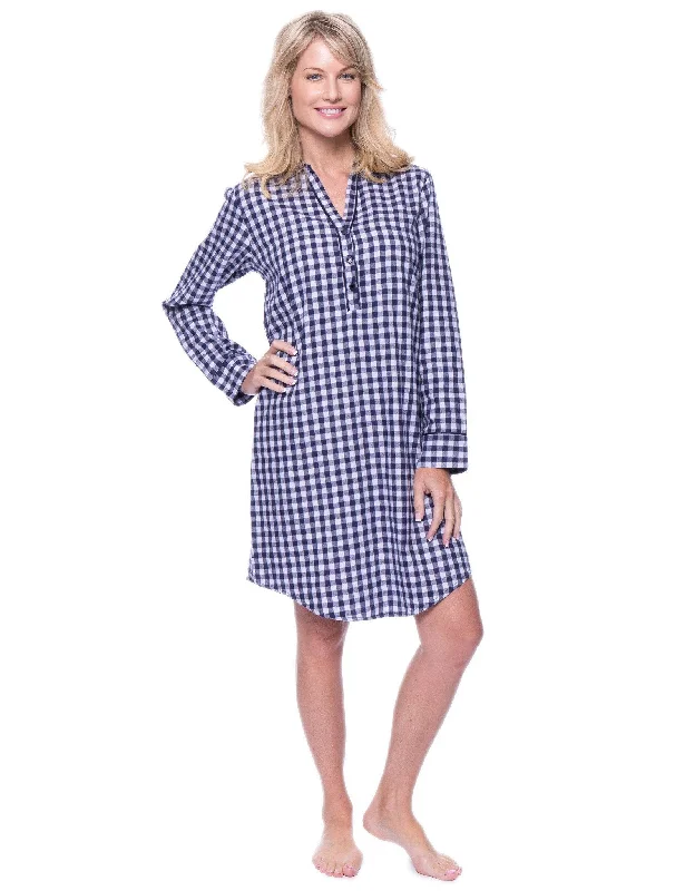 Cotton men's robes with a classic shawl collarNoble Mount Womens Premium 100% Cotton Flannel Long Sleeve Sleep Shirt - Gingham Blue/Heather Cotton men's robes with a classic shawl collarNoble Mount Womens Premium 100% Cotton Flannel Long Sleeve Sleep Shirt - Gingham Blue/Heather