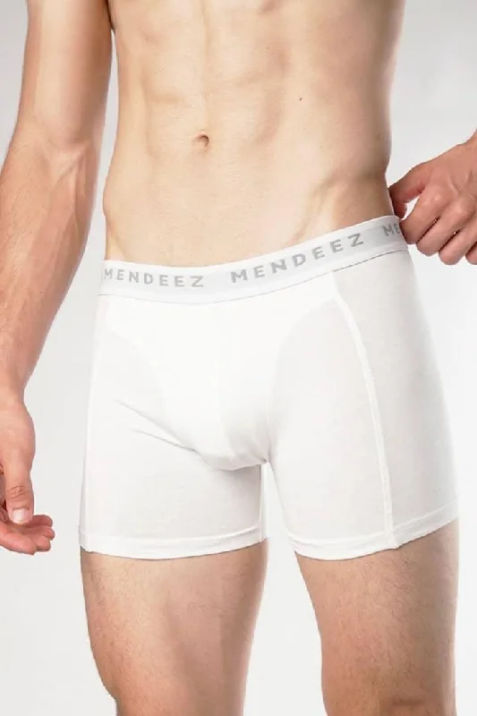 Breathable cotton men's boxer briefs for everyday wearWhite Boxer Brief