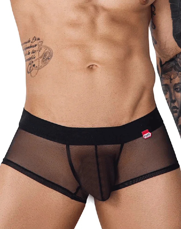Low - rise men's trunks for a trendy lookPikante 1090 Burly Mesh Trunks Black