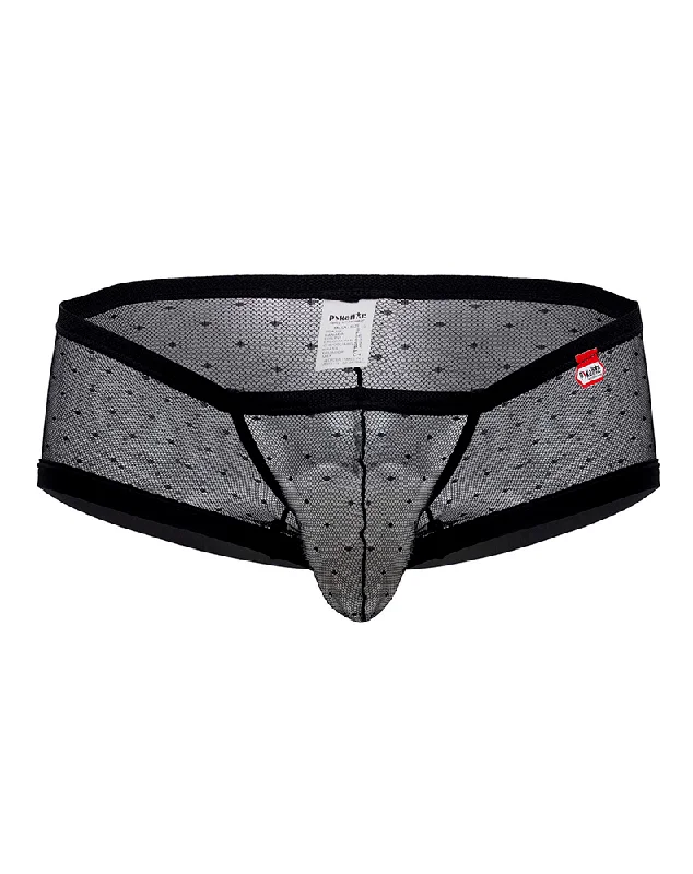 Stretch - lycra men's trunks for flexibilityPikante 1092 Oomph Mesh Trunks Black